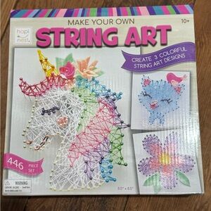 2 arts and craft:  String Art Kit with Unicorn Design and gem by number